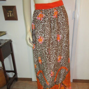 VINTAGE ALEX COLEMAN FLORAL LONG SKIRT